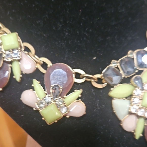 J. Crew Pastel and Gold Floral Necklace - Picture 4 of 8